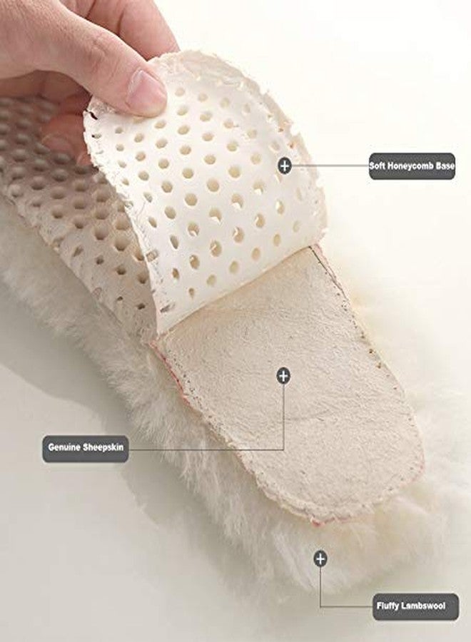 Happystep Genuine Sheepskin Insoles - Premium Lambswool and Sheepskin Top Layer, Honeycomb EVA Bottom Sole for Cushioning and Shock Absorption (Women 5) - Image 2